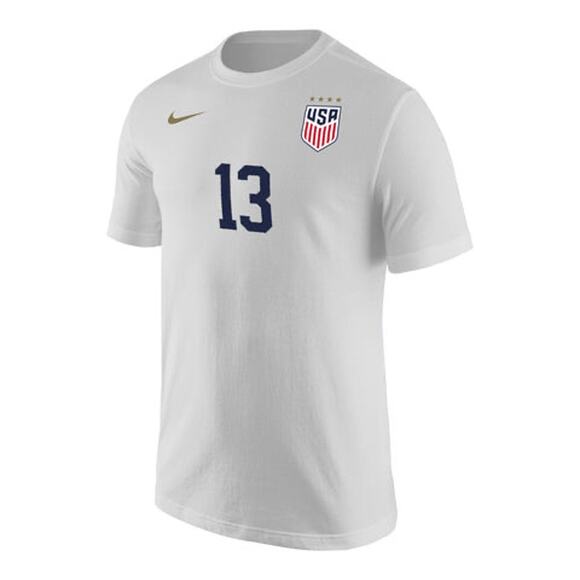 New NWT Nike USWNT Classic Morgan White Core Short Sleeve T-Shirt Men's Size XL - Picture 1 of 3